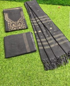 Dhakaya Jamdani Three-Piece - Image 9